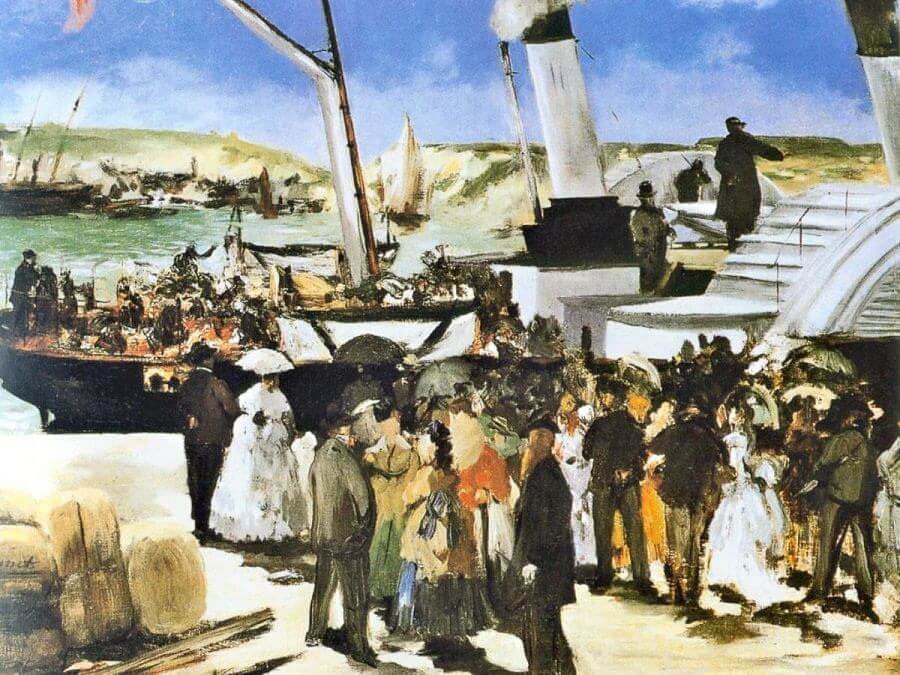 Departure of the Folkestone Boat, 1869 by Édouard Manet