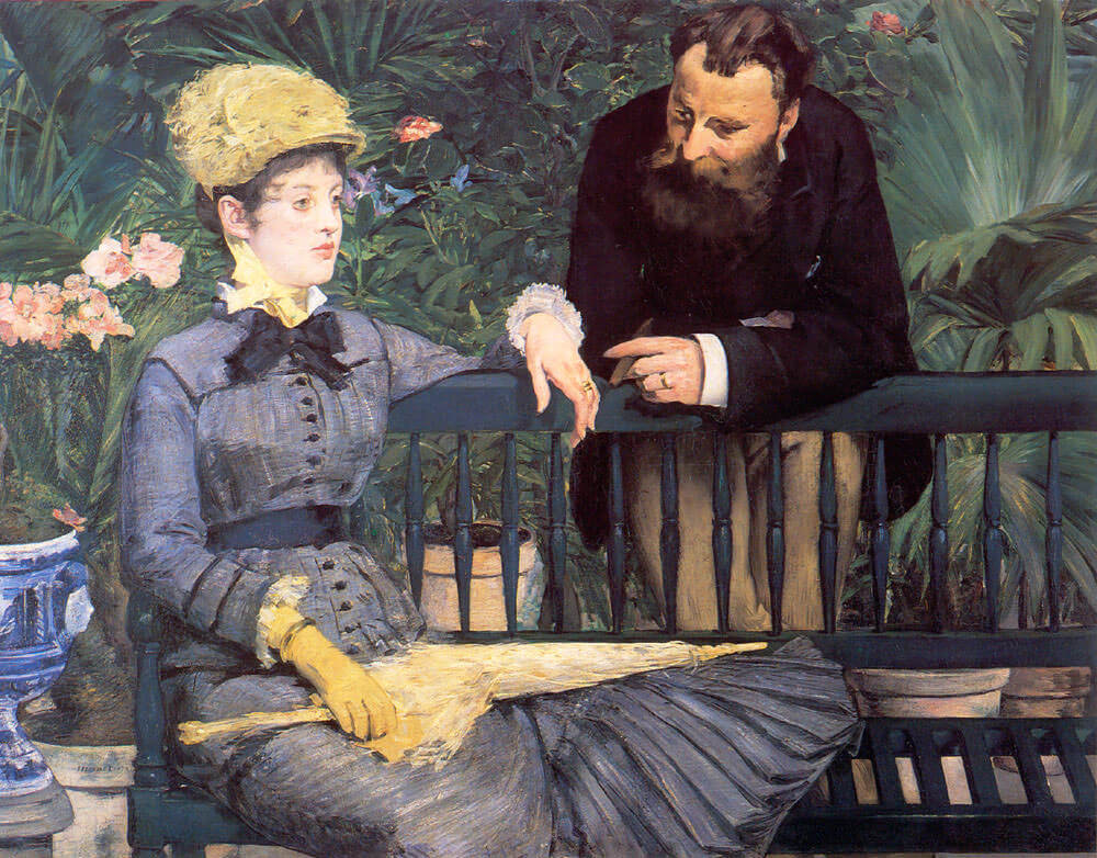 In the Conservatory, 1879 by Édouard Manet