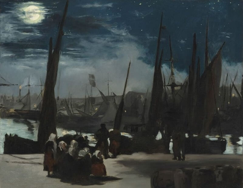 Moonlight, Harbor at Boulogne, 1869 by Édouard Manet