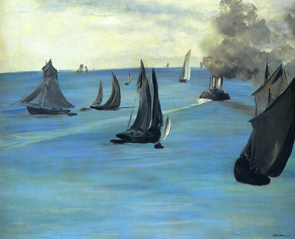 Steamboat Leaving Boulogne, 1864 by Édouard Manet