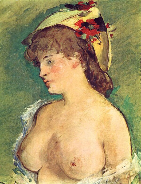 The Blonde with Bare Breast, 1878 by Édouard Manet