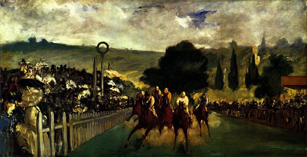 The Races at Longchamp, 1866 by Édouard Manet