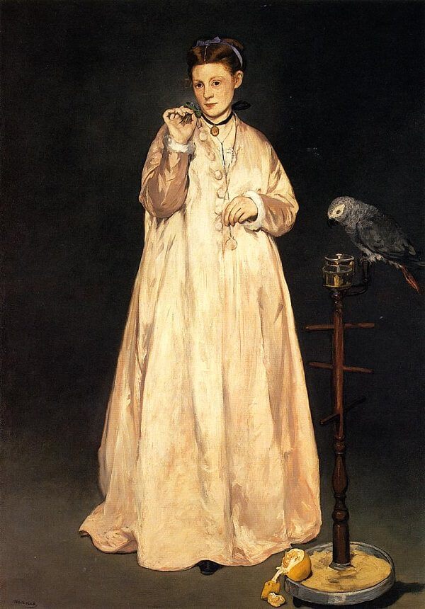 Woman with a Parrot, 1866 by Édouard Manet