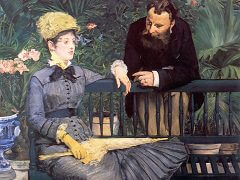 In the Conservatory  by Édouard Manet